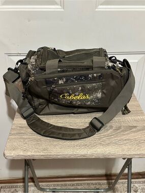 Cabela’s Catch-All Gear Bag Weather Resistant Camo Pocket Fishing Hunting NWOT